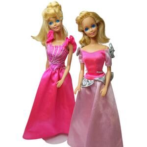 A Duo of '90s Vintage My 1st Barbie  "Prettiest Princess Ever" Redressed Set